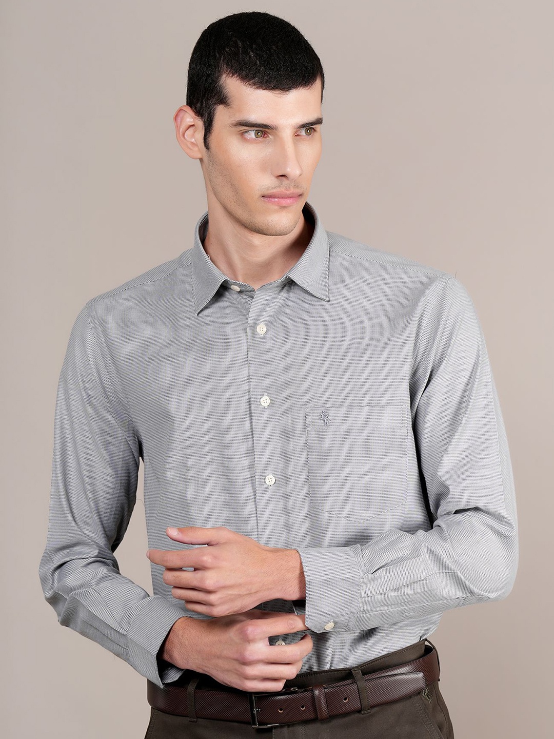 

Cantabil Men Opaque Formal Shirt, Grey