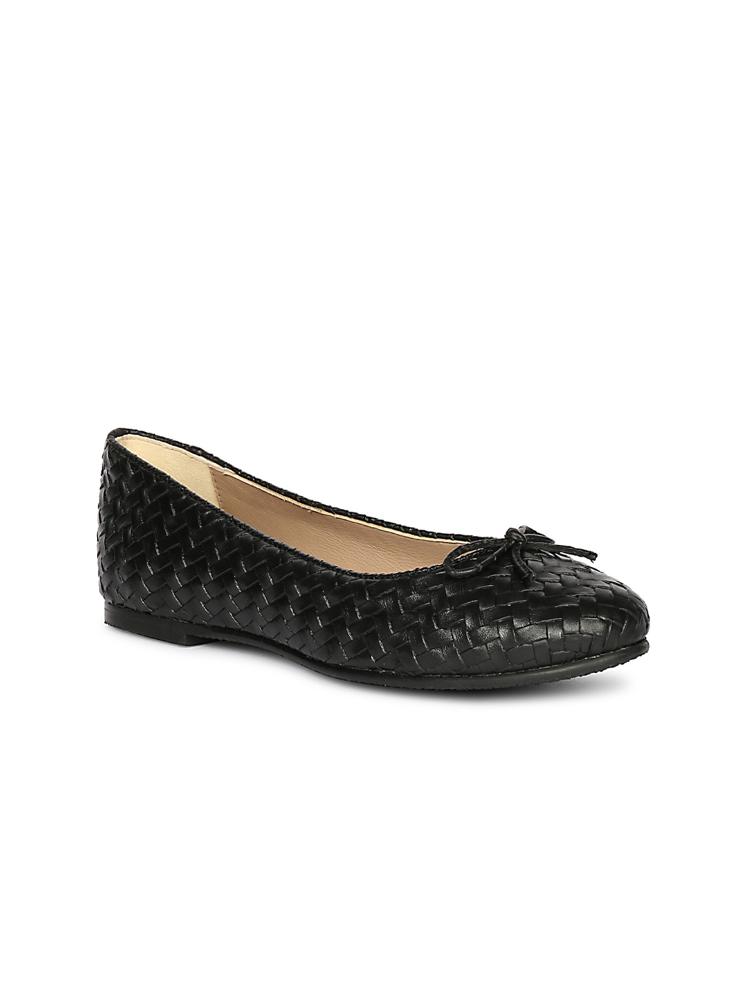

Viviblu Women Leather Ballerinas with Bows, Black