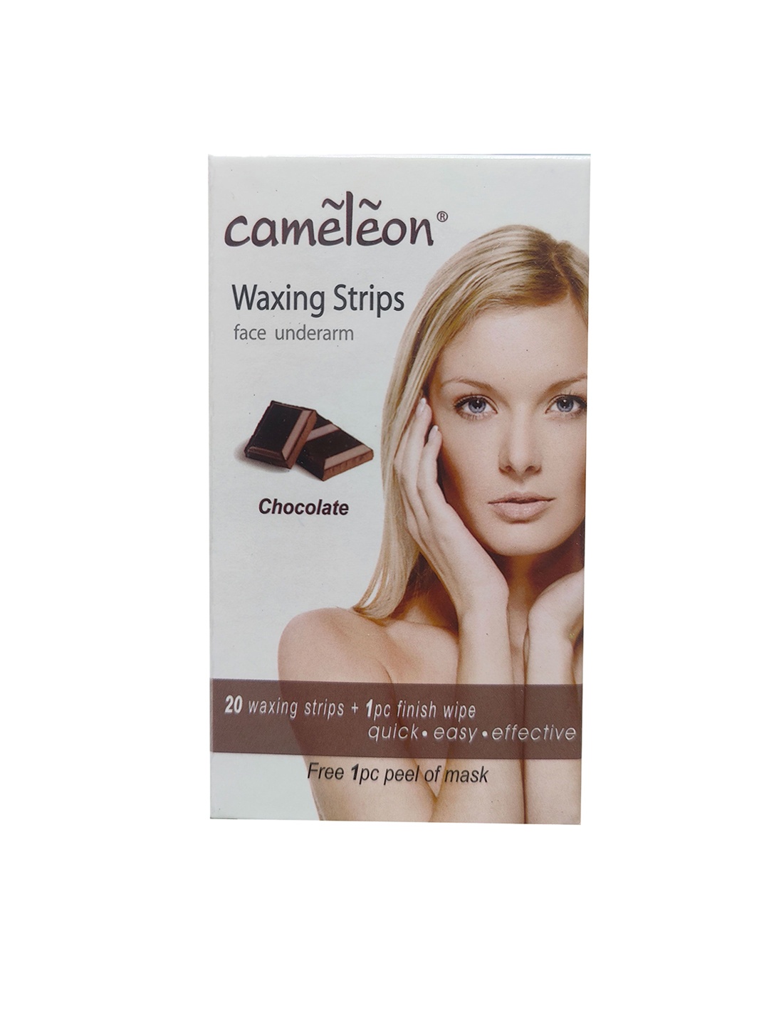 

Cameleon Waxing Strips For Face & Underarm - Chocolate - 20 Pcs, Brown