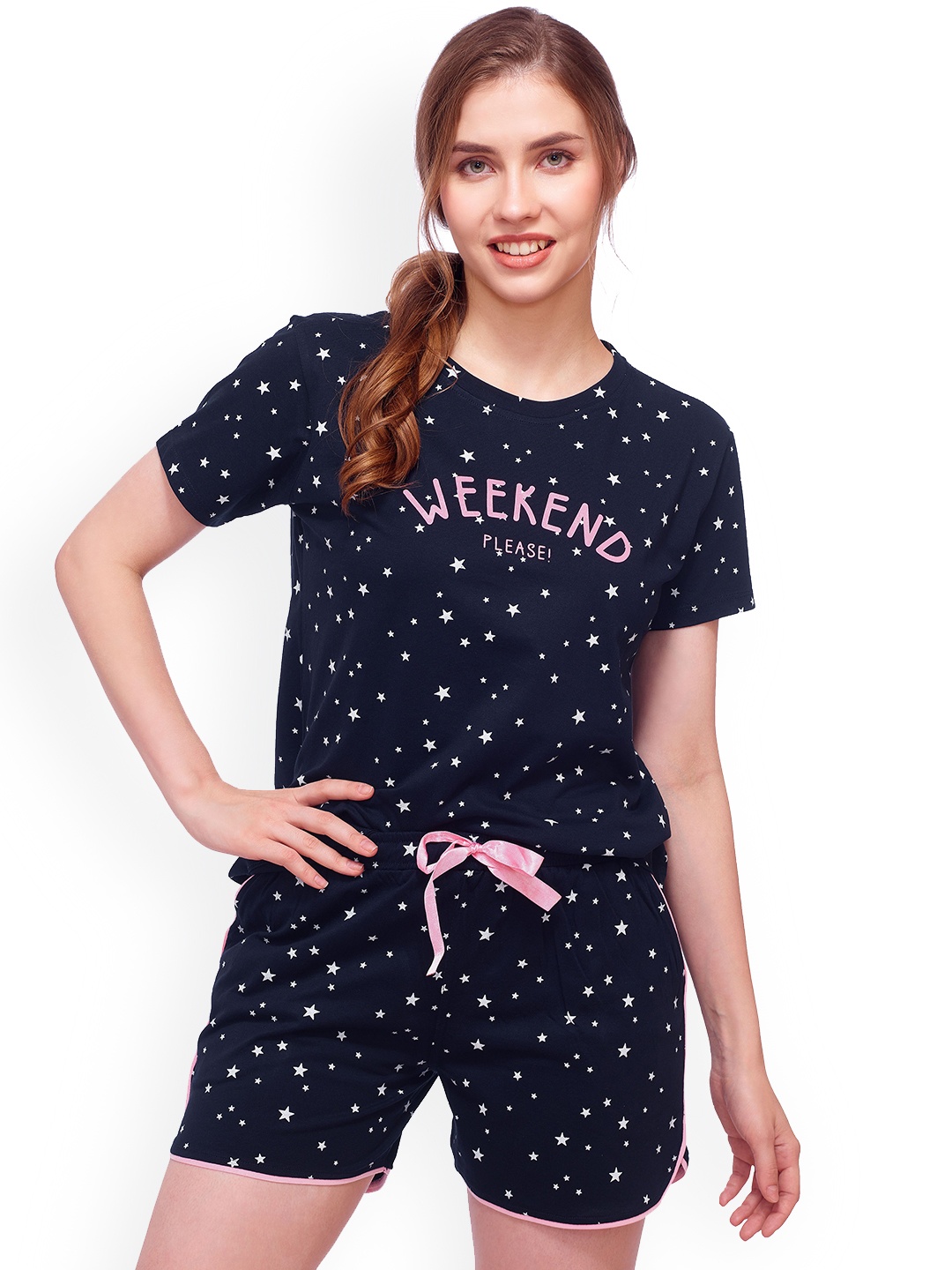 

Lotik Women Printed Night suit, Blue