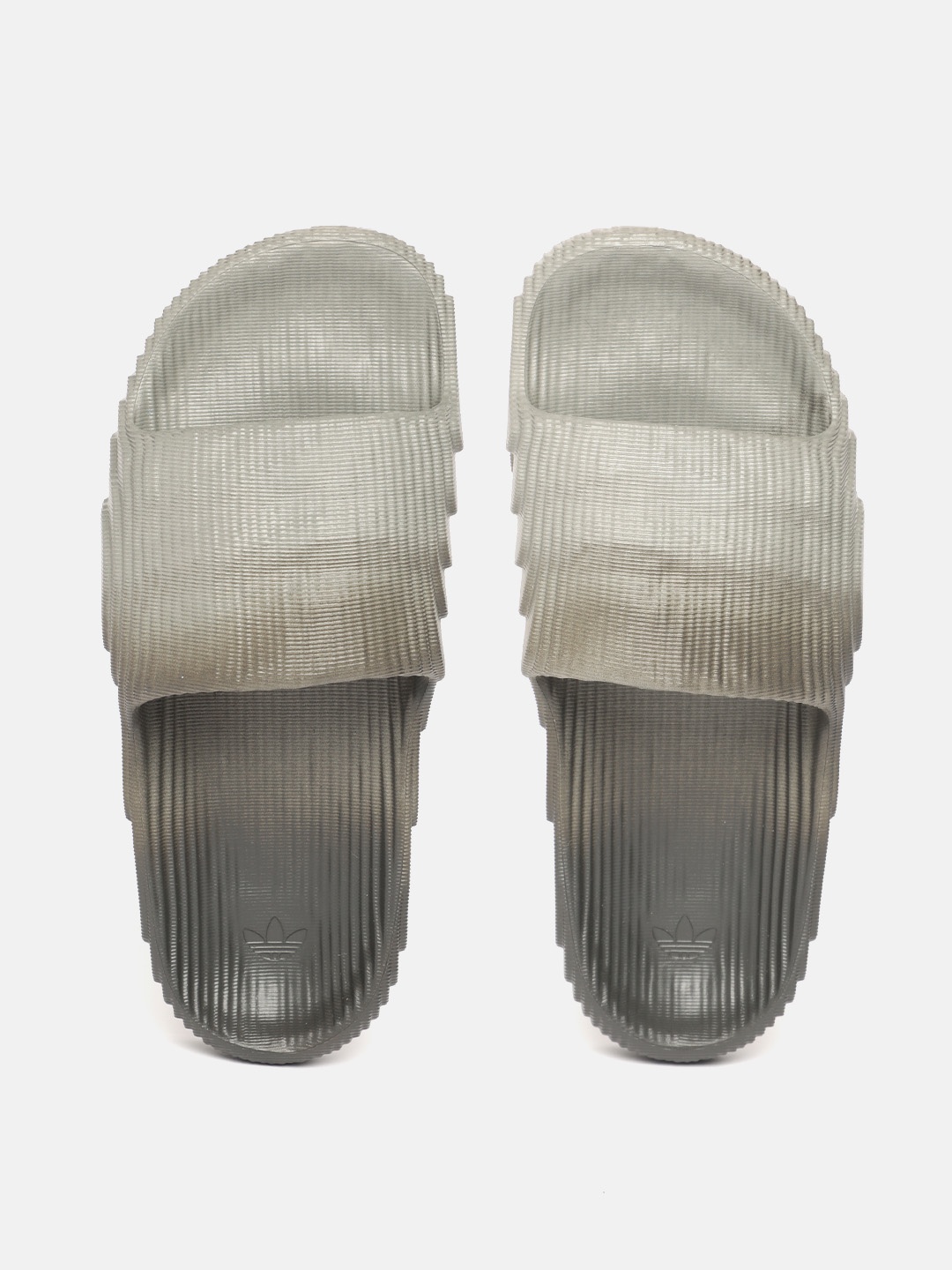 

ADIDAS Originals Men Adilette 22 Striped Textured Sliders, Taupe