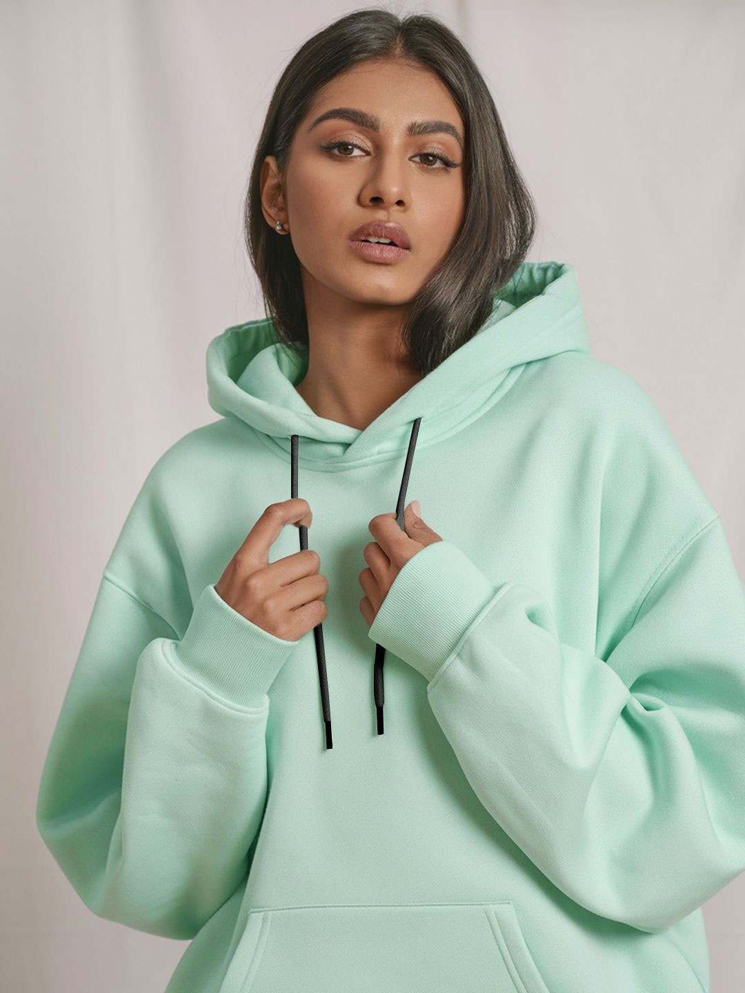 

FFLIRTYGO Women Hooded Pullover Sweatshirt, Lime green