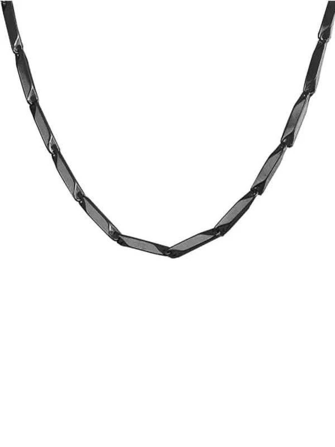 

V FASHION JEWELLERY Unisex Stainless Steel Chain, Black