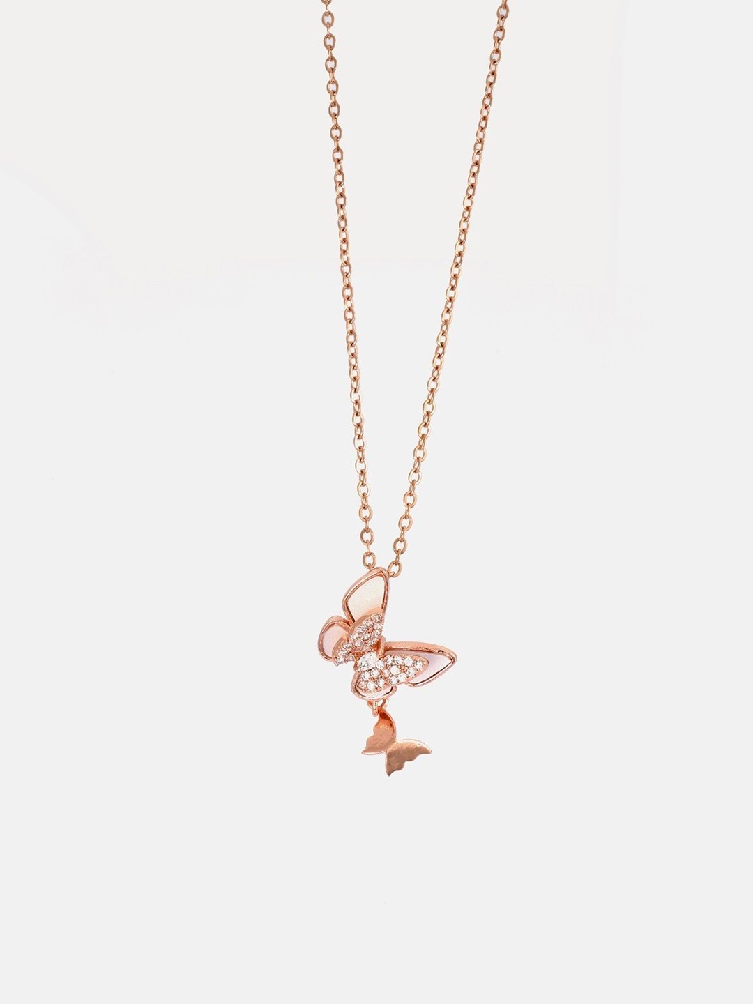 

V FASHION JEWELLERY Rose Gold-Plated Stainless Steel Chain