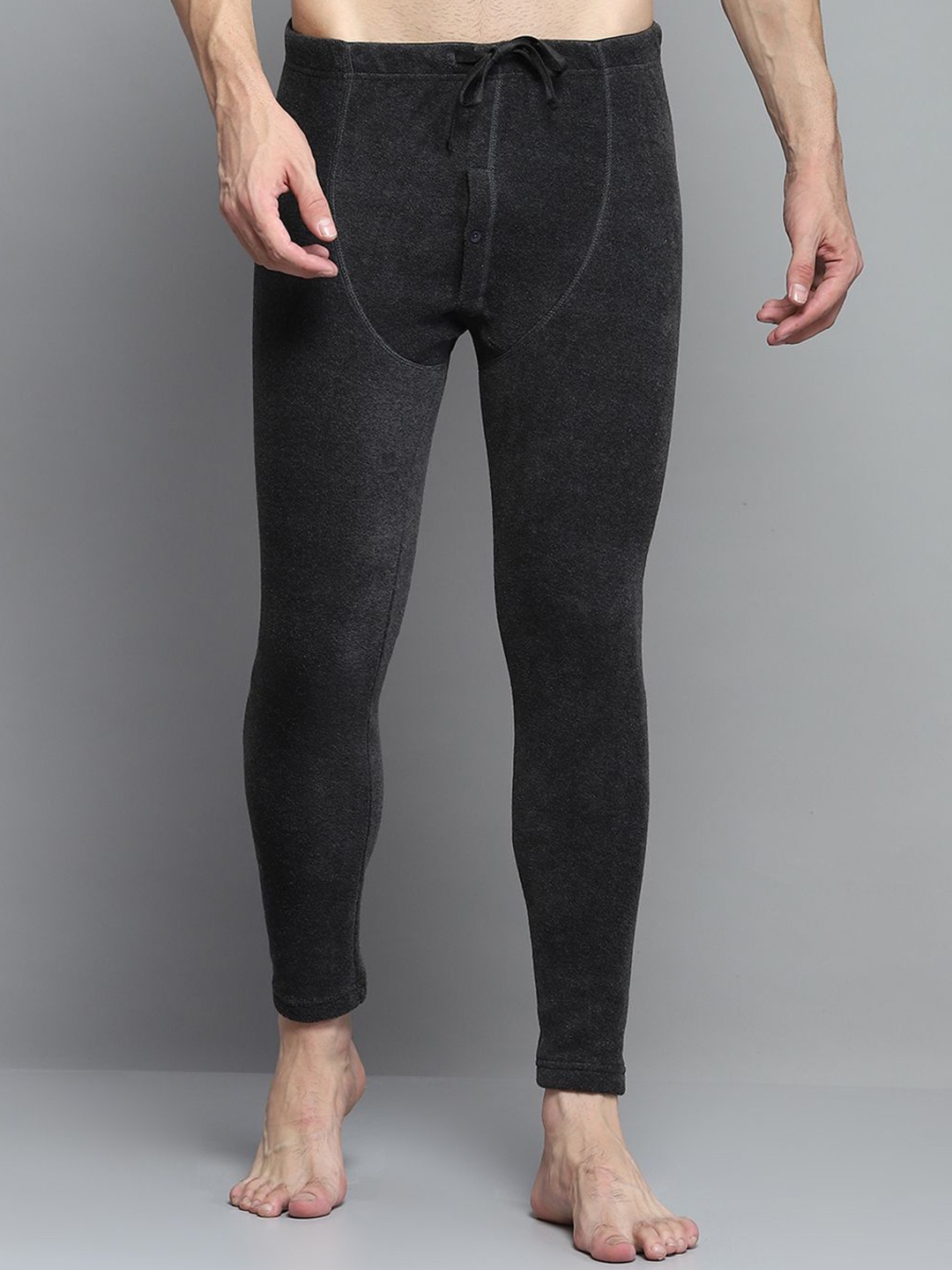 

Monte Carlo Men Mid Rise Thermal Bottoms, Black