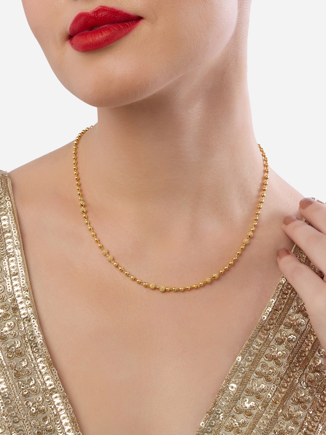 

Zaveri Pearls Minimal Sleek Fusion Chain, Gold