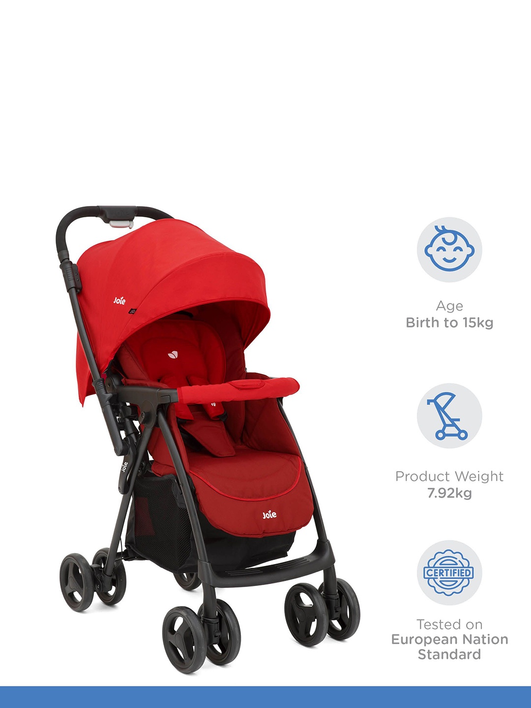 

Joie Infants Mirus Strollers Lychee Birth+ to 15 kg, Red