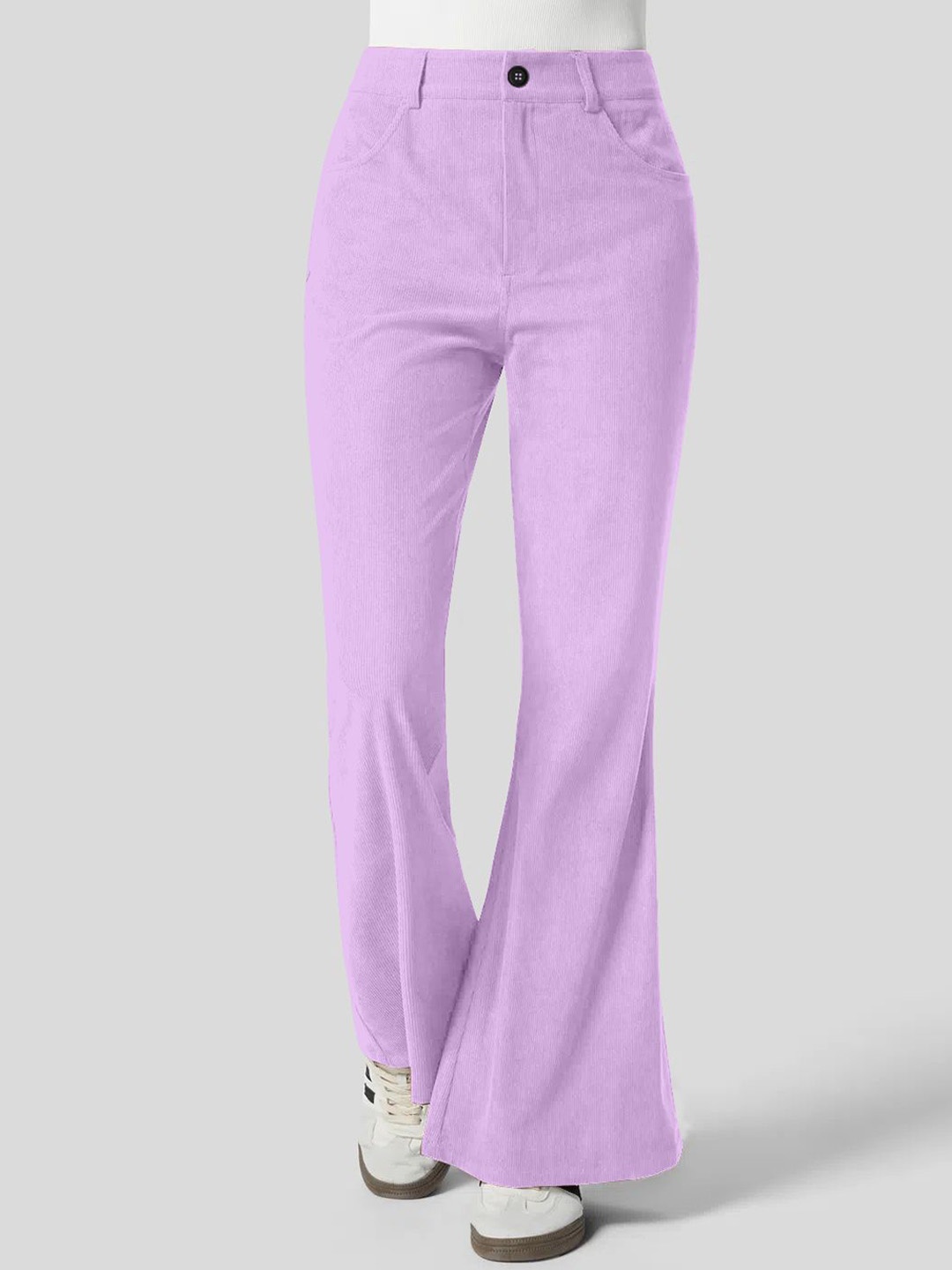 

Kalika Women Loose Fit Bootcut Trousers, Purple