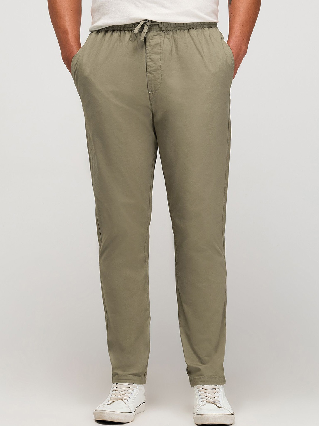 

Red Flame Men Mid-Rise Trousers, Khaki