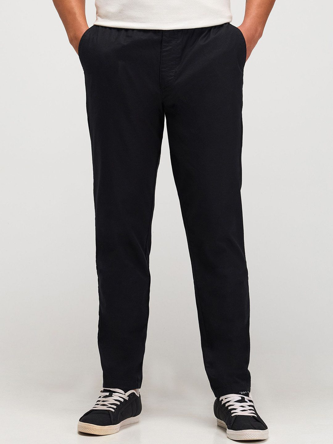 

Red Flame MenCasual wear Relaxed Fit Travel Trouser, Black