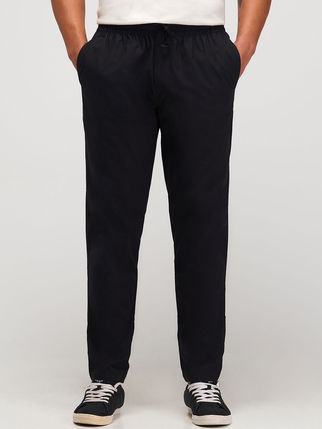 

Red Flame Men Casual wear Relaxed Fit Travel Trouser, Black