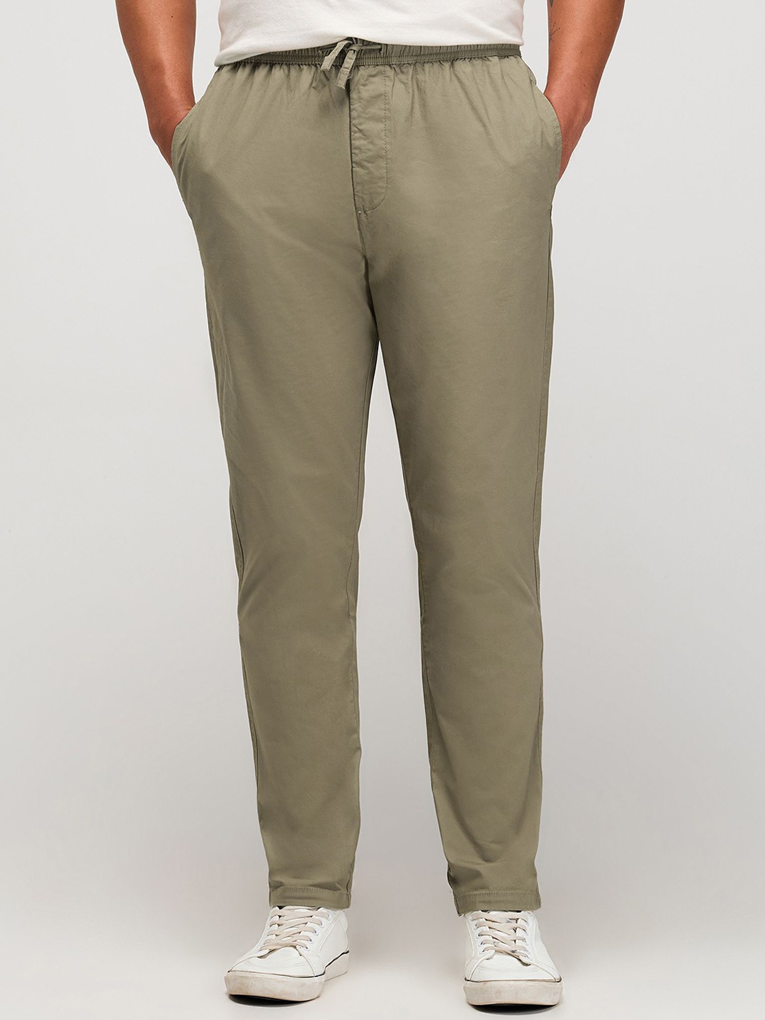 

Red Flame Men Cotton Relaxed Fit Trousers, Khaki