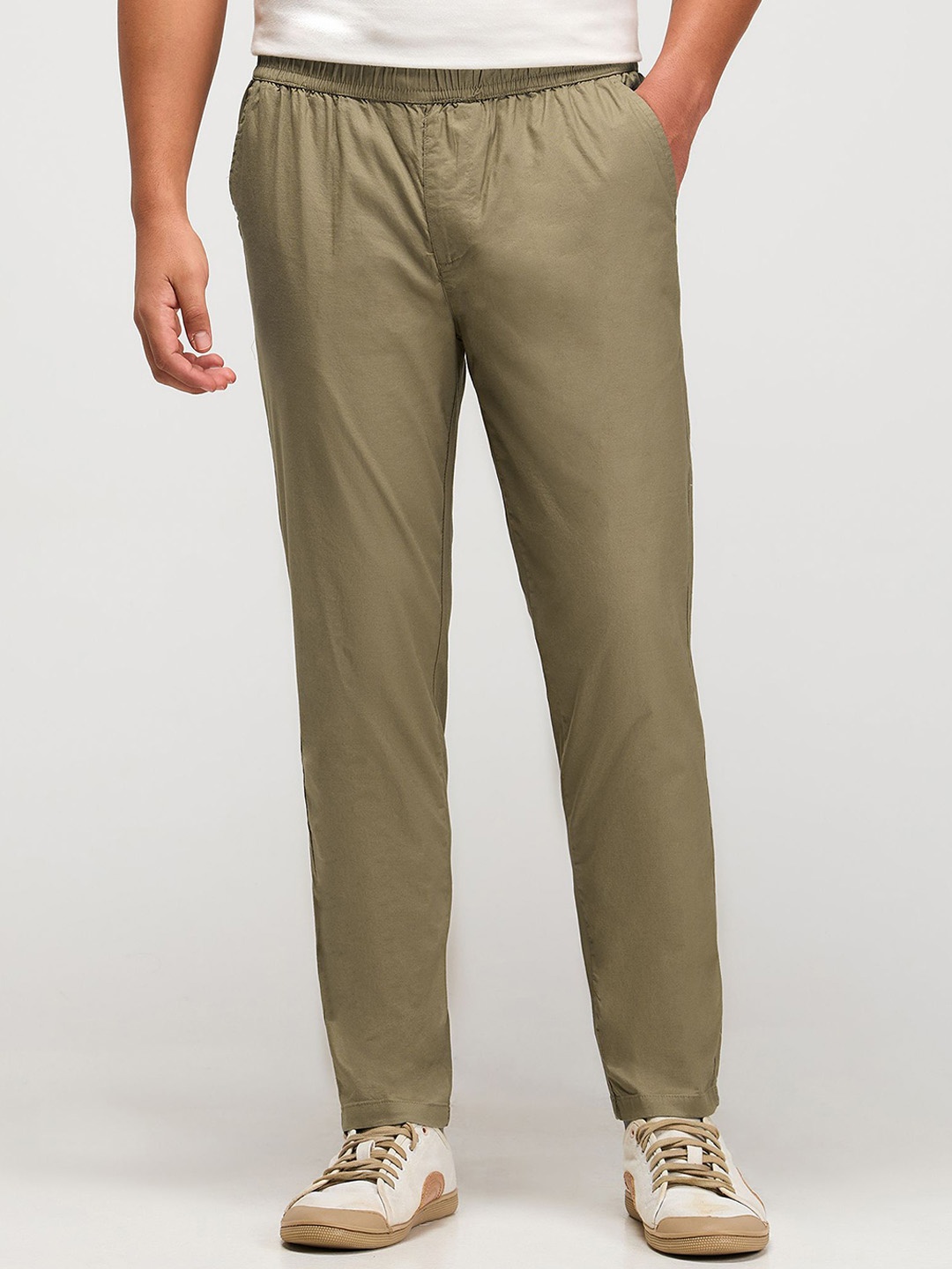 

Red Flame Men's Casual wear Relaxed Fit Travel Trouser, Khaki