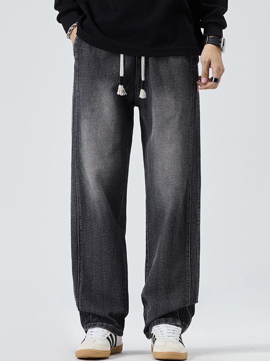 

StyleCast Men Cotton Mid-Rise Jeans, Black
