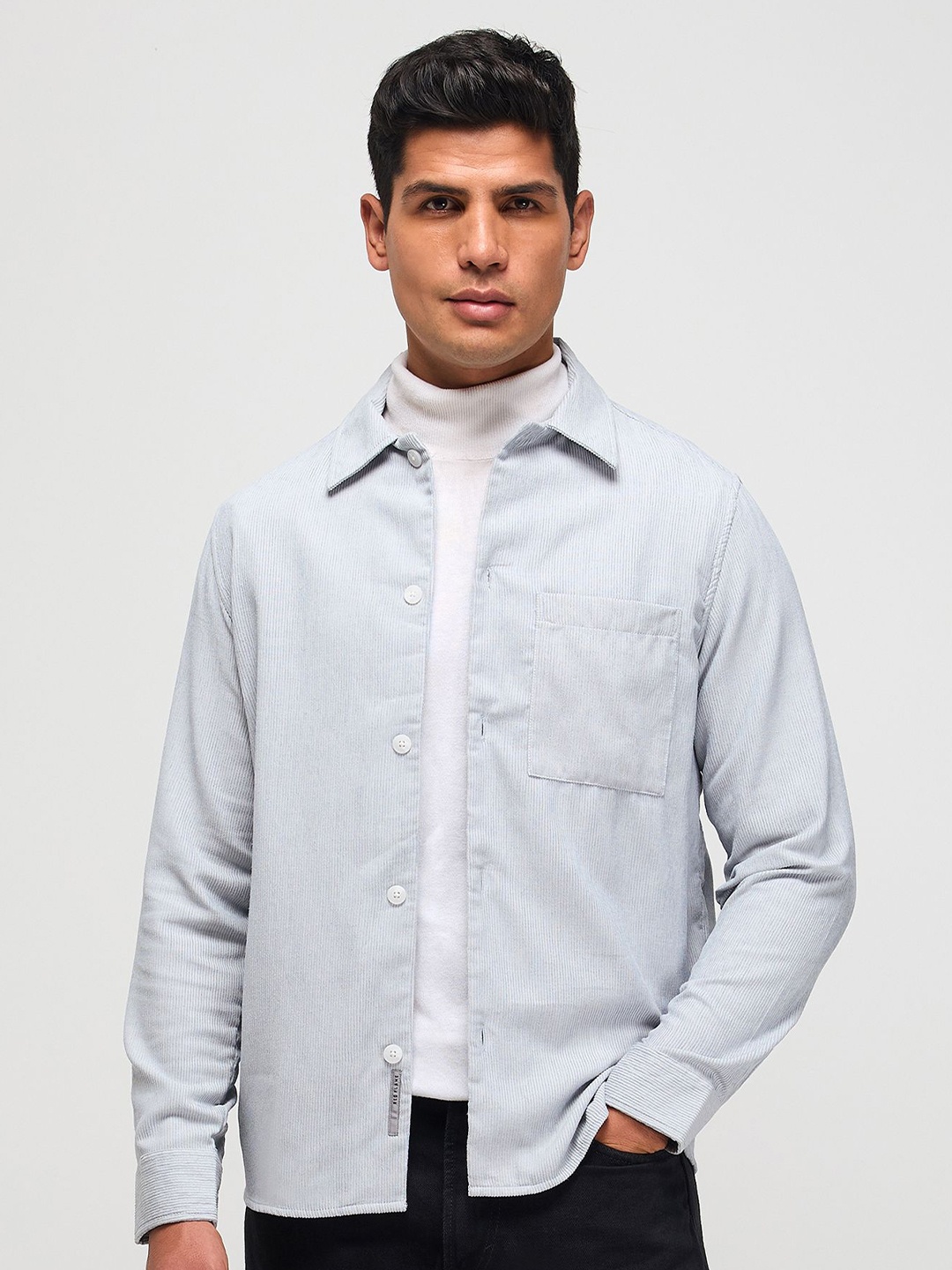 

Red Flame Men Opaque Casual Shirt, Grey