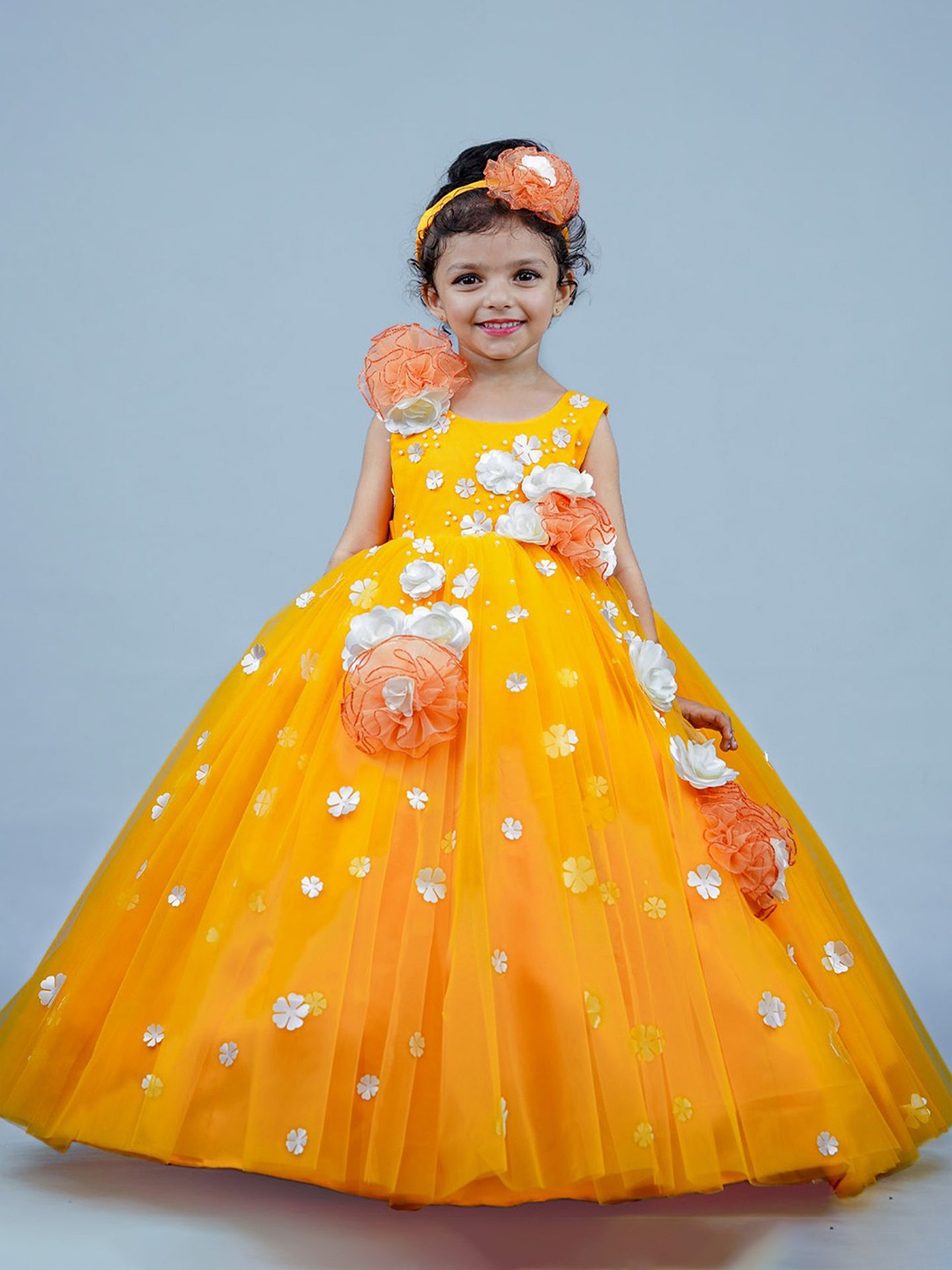 

Li & Li Boutique Girls Floral Gown Dress, Yellow