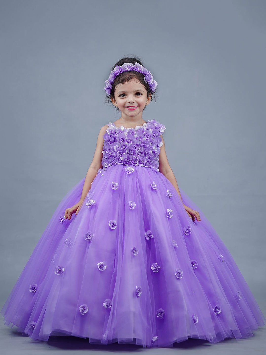 

Li & Li Boutique Girls Embellished Net Gown Dress, Lavender