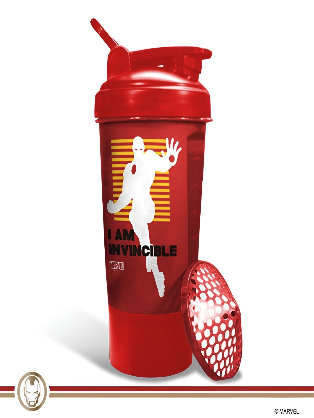 

PowerMax Fitness Red & White Printed Leak Proof Water Bottle 600 ml