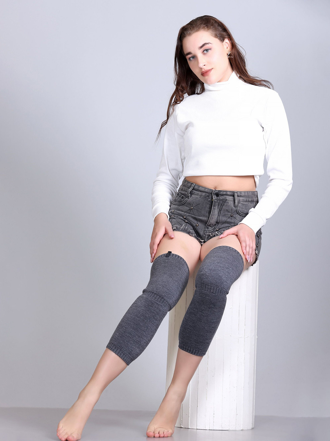 

513 Unisex Leg Warmer Socks, Grey