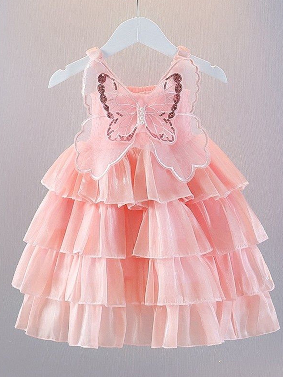 

YK Girls Sleeveless Cotton Fit & Flare Dress, Pink