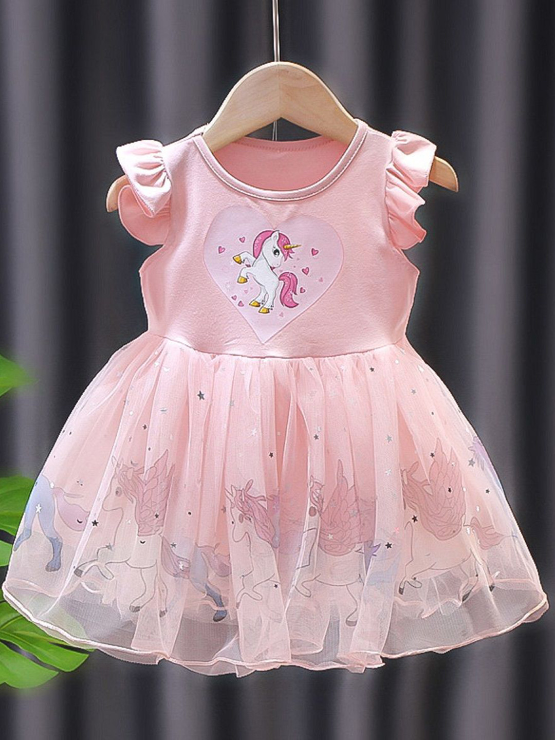 

YK Girls Fit & Flare Dress, Pink