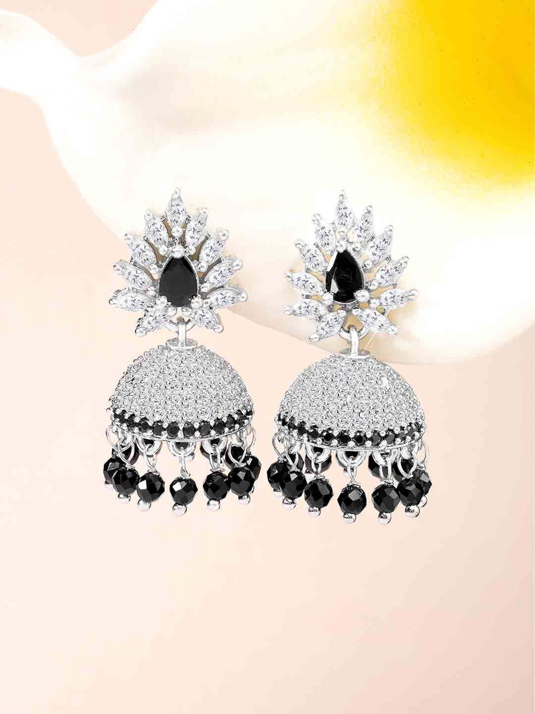 

Peora Silver Plated Contemporary Jhumkas