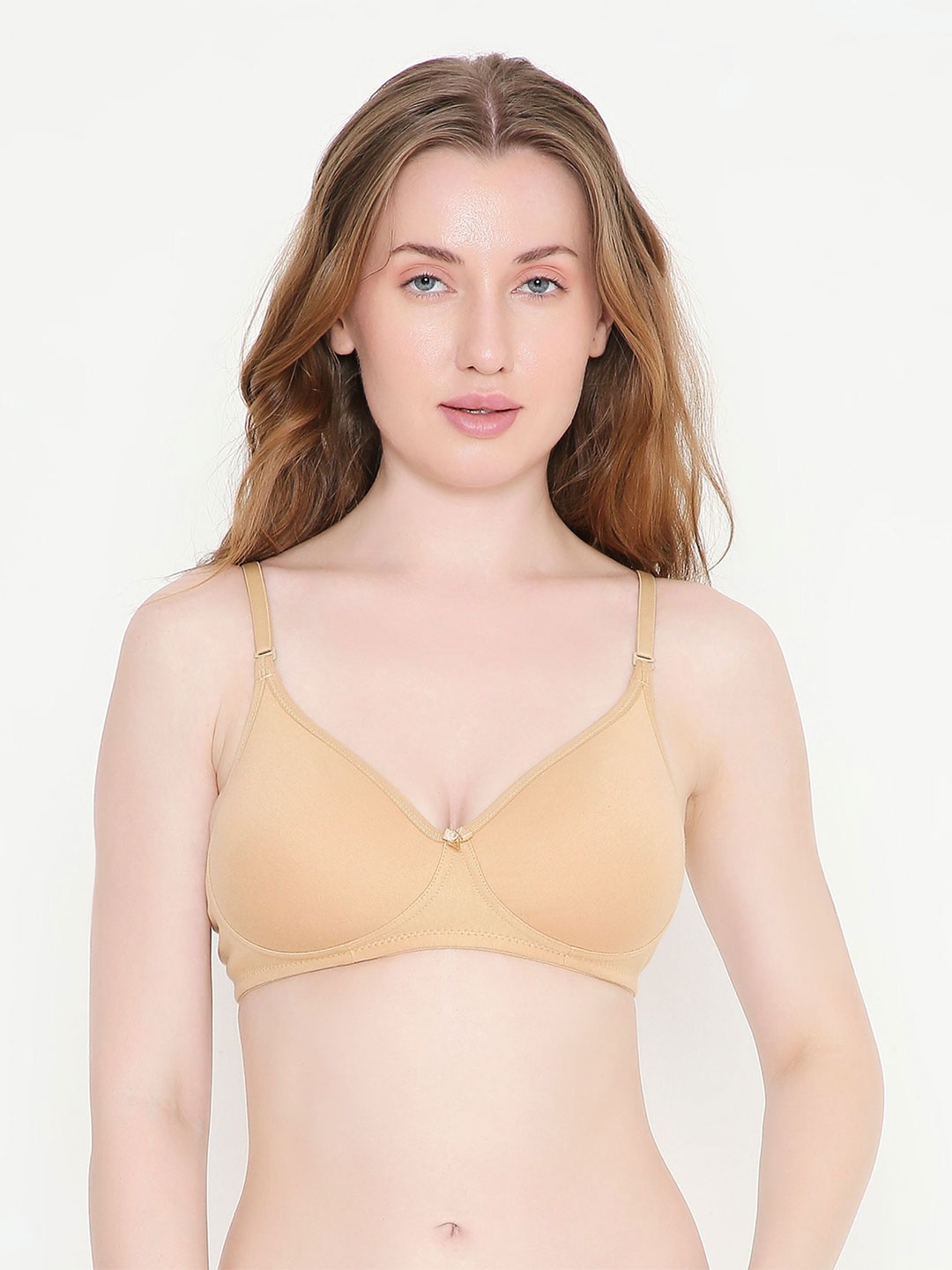 

Feelings Full Coverage Lightly Padded Anti Bacterial T-shirt Bra, Beige