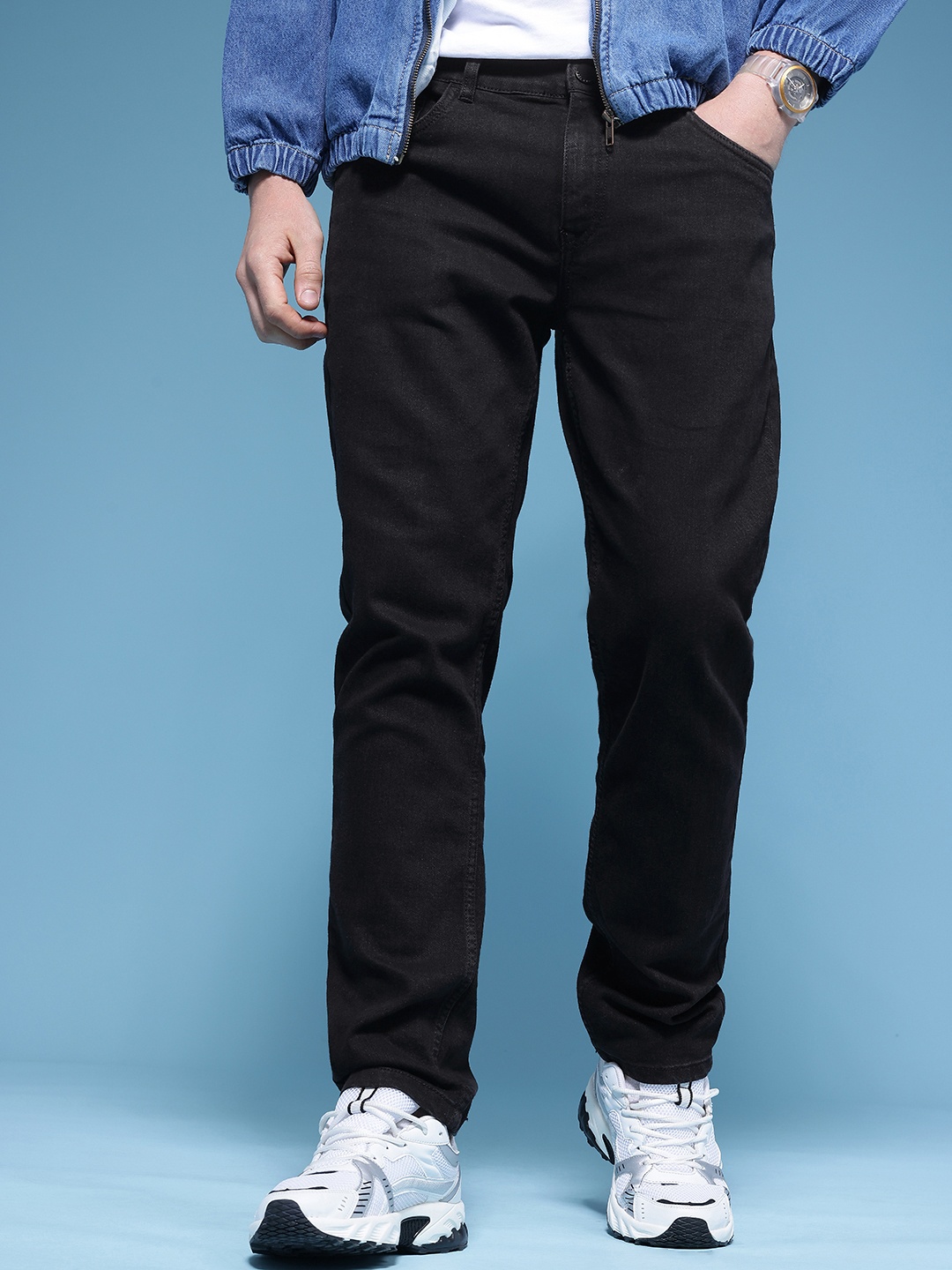 

HERE&NOW Men Slim Fit Jeans, Black