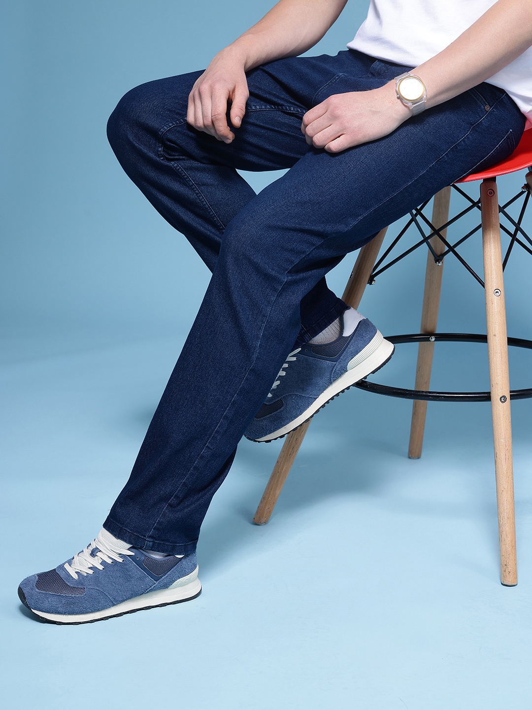 

HERE&NOW Men Stretchable Jeans, Navy blue