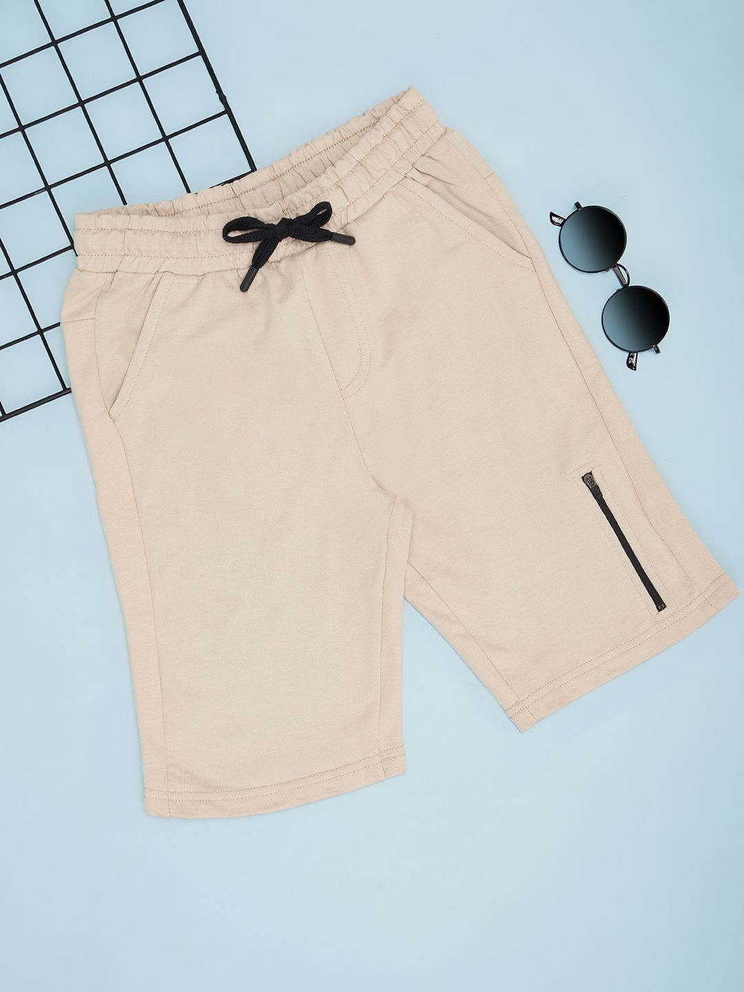 

Pantaloons Junior Boys Cotton Regular Fit Shorts, Cream
