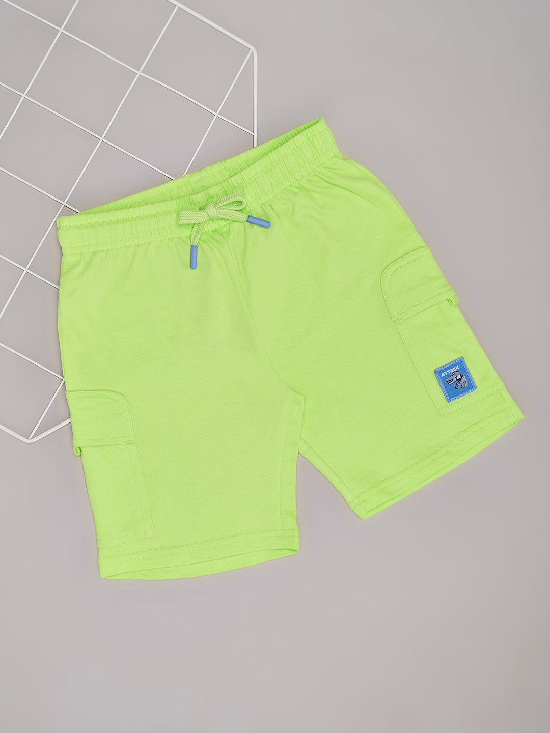 

Pantaloons Junior Boys Cotton Regular Fit Shorts, Green