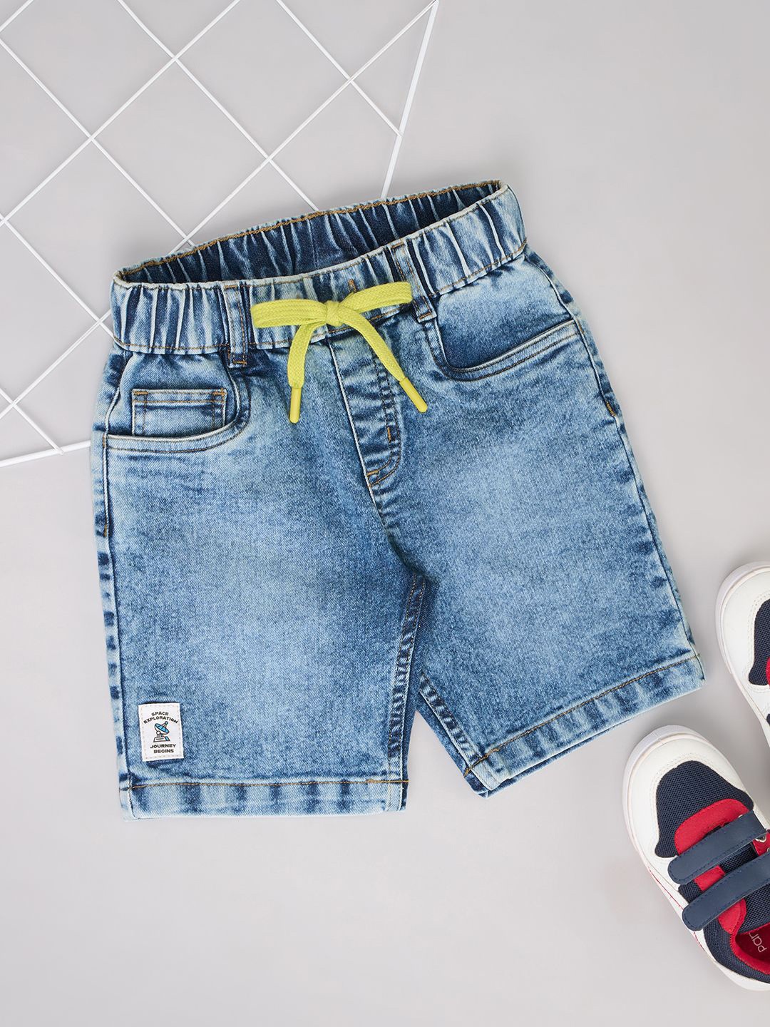 

Pantaloons Junior Boys Washed Denim Shorts, Blue