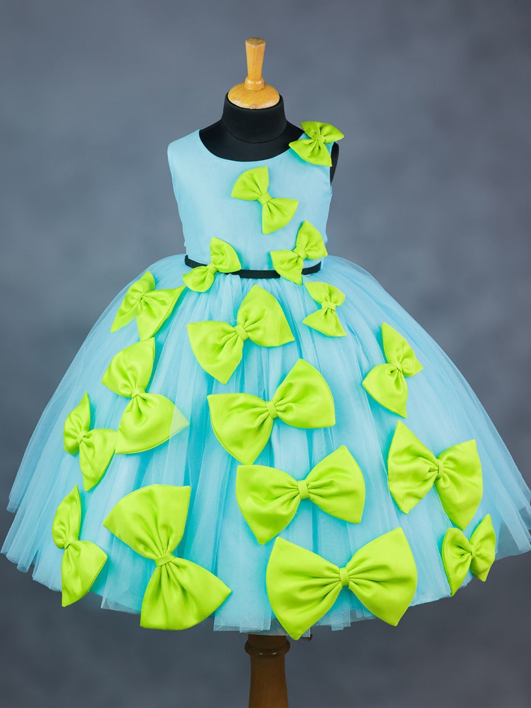 

Li & Li Boutique Girls bow design gown Maxi Dress, Turquoise blue