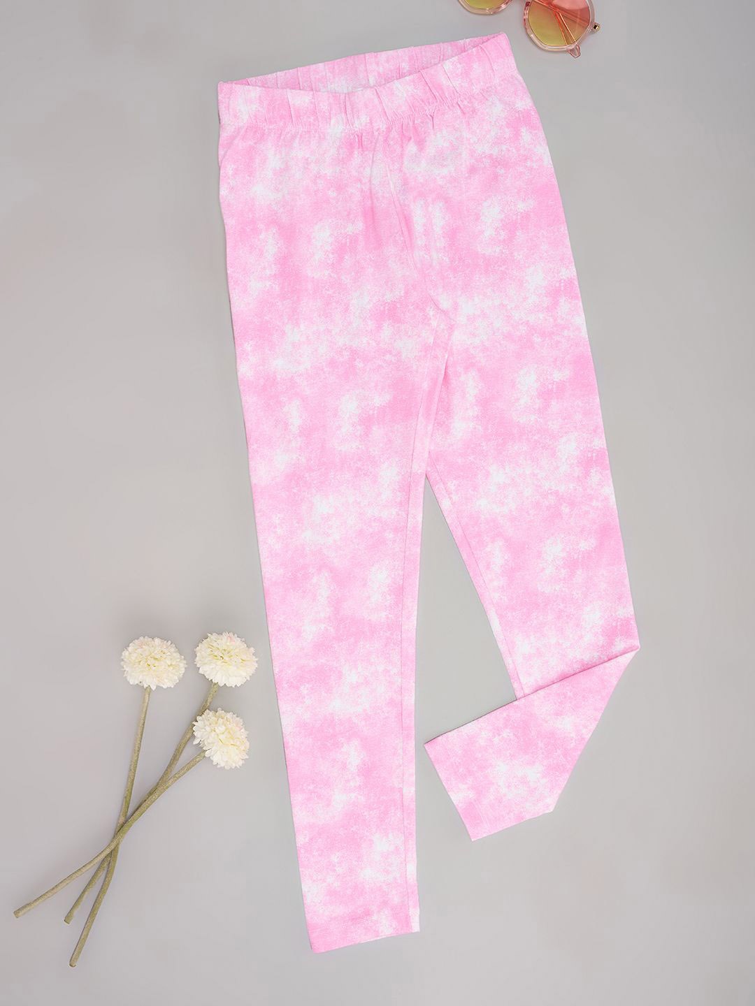 

Pantaloons Junior Girls Printed Cotton Leggings, Pink