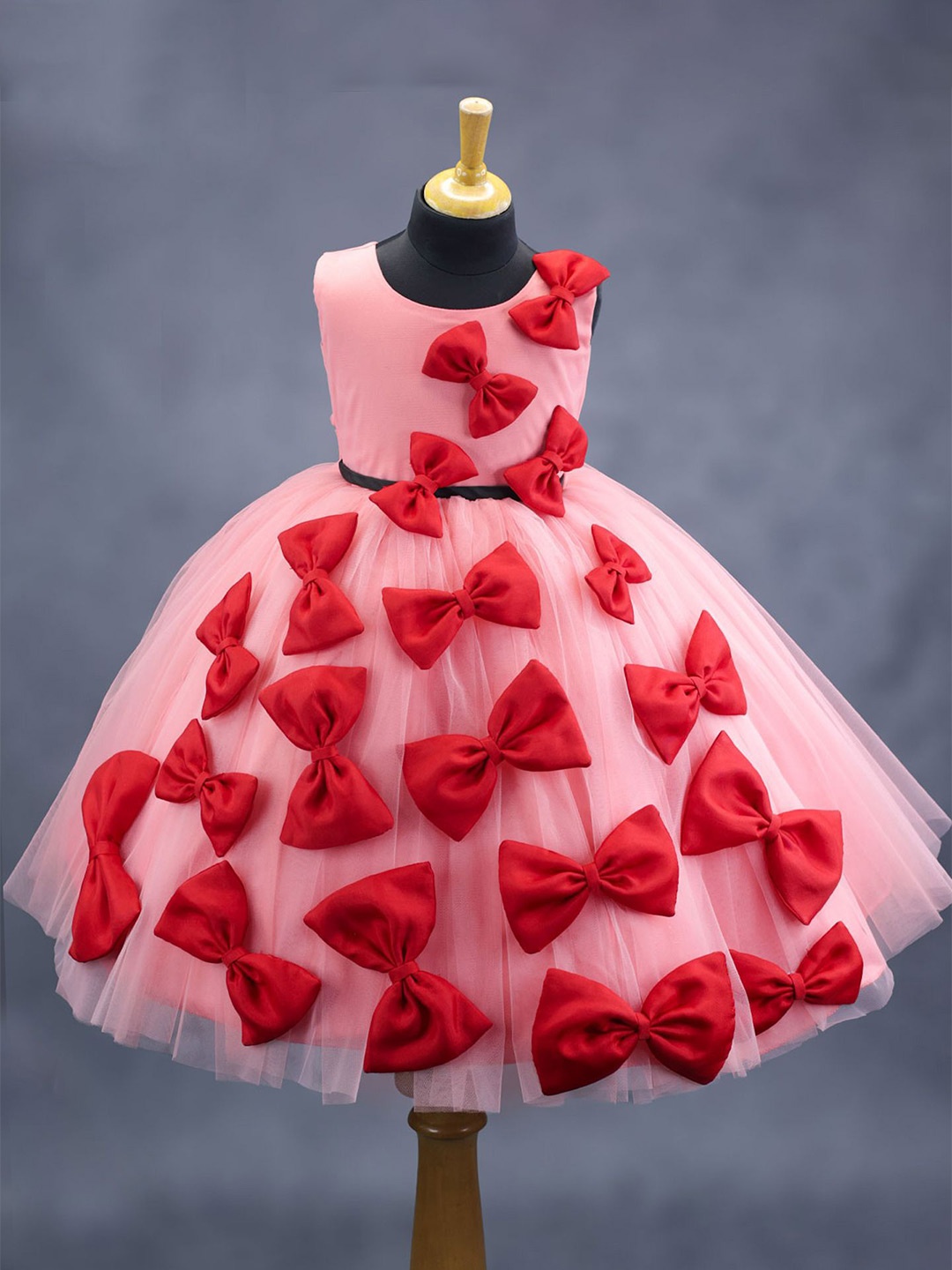 

Li & Li Boutique Girls Floral Net Fit & Flare Gown Dress, Coral