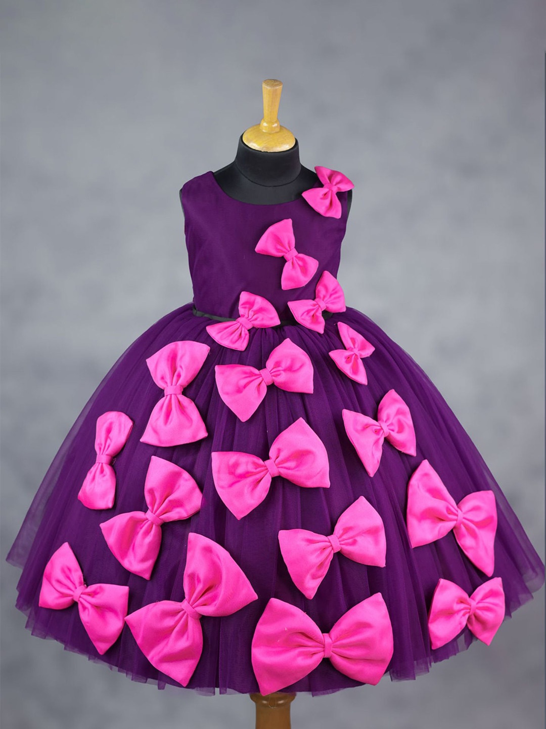 

Li & Li Boutique Girls Self Design Gown Maxi Dress, Purple