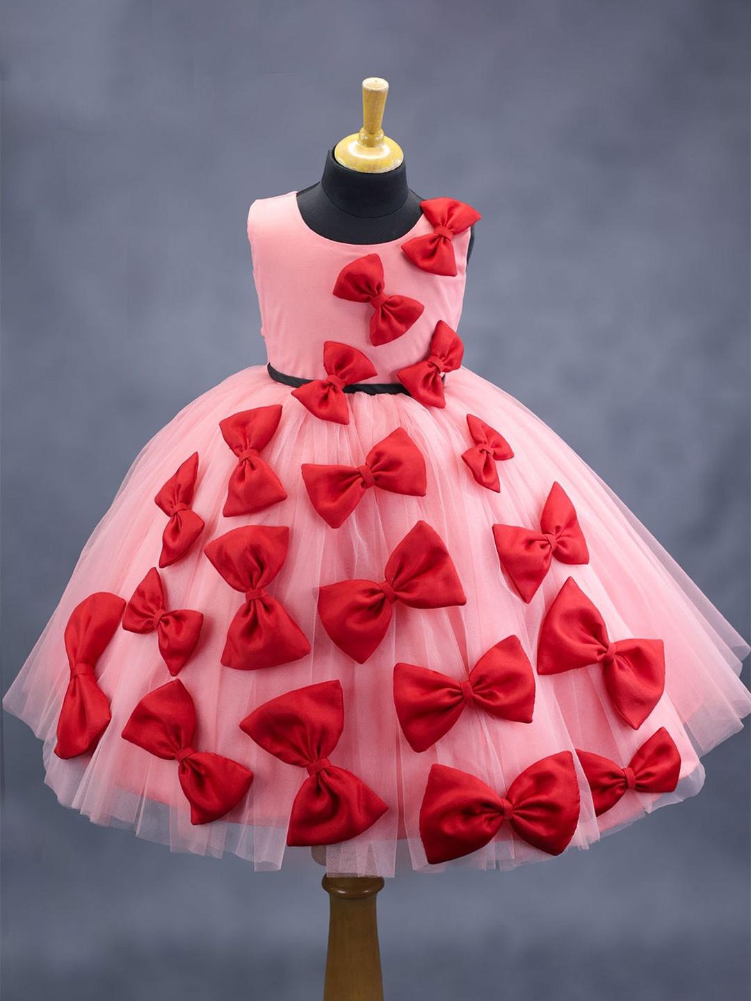 

Li & Li Boutique Girls Floral Net Fit & Flare Gown Dress, Coral