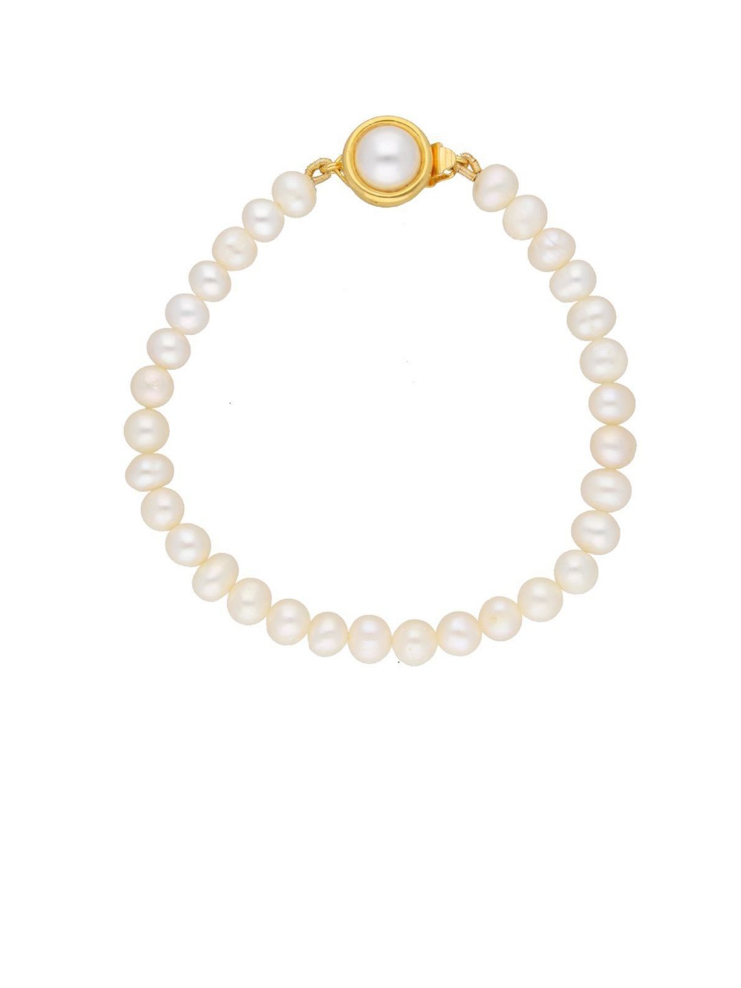 

Sri Jagdamba Pearls Dealer Gold-Plated Pearls Bracelet