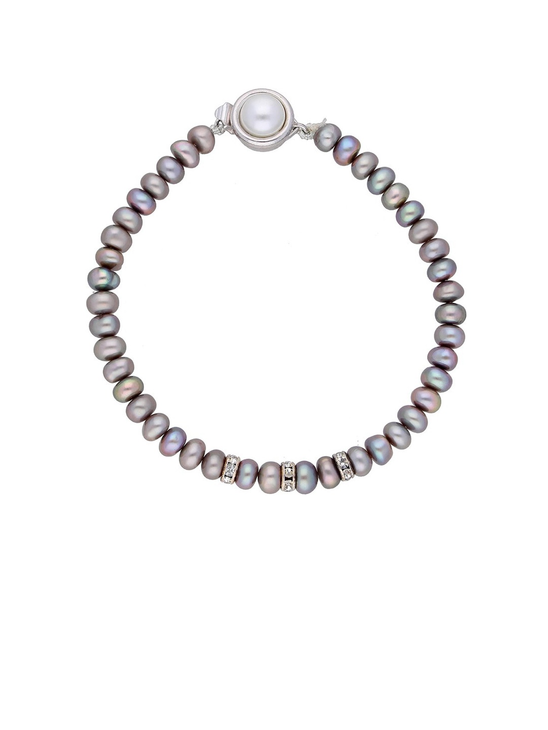 

Sri Jagdamba Pearls Dealer Silver Plated Pearls Bracelet
