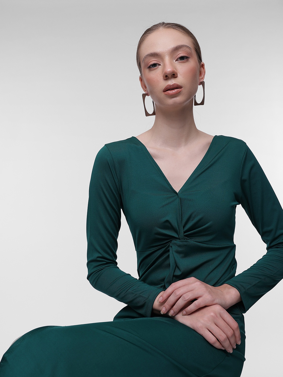 

French Connection Women Fit and Flare Maxi Dress, Teal