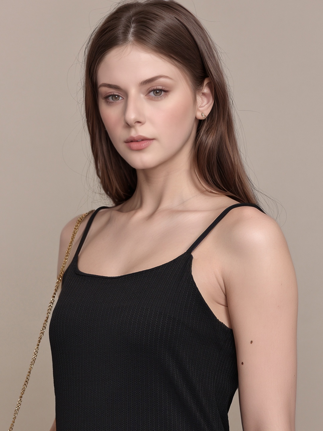 

French Connection Self Design Tank Top, Black