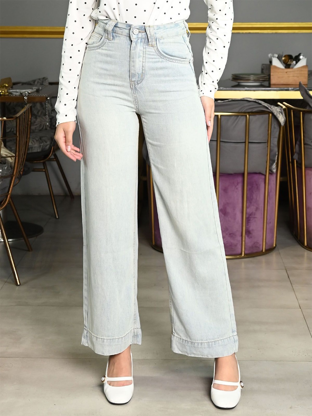 

ODETTE Women Odette Denim Solid Jeans For Women, Blue