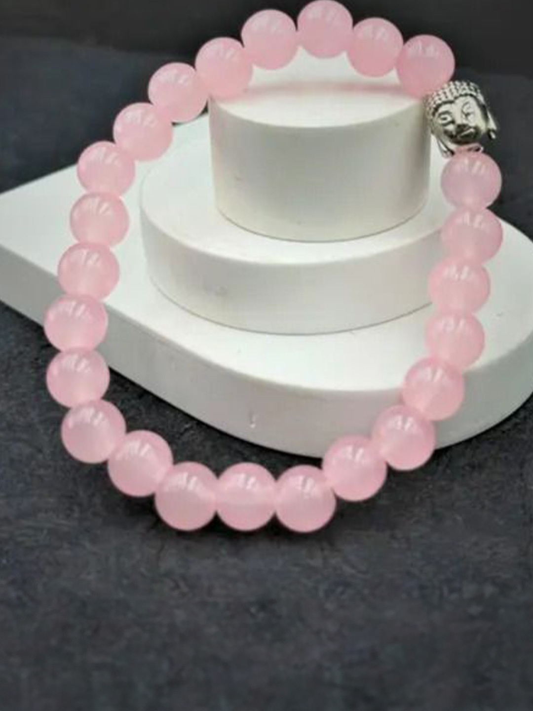 

Jewar Mandi Unisex Beaded Adjustable Elasticated Bracelet, Pink