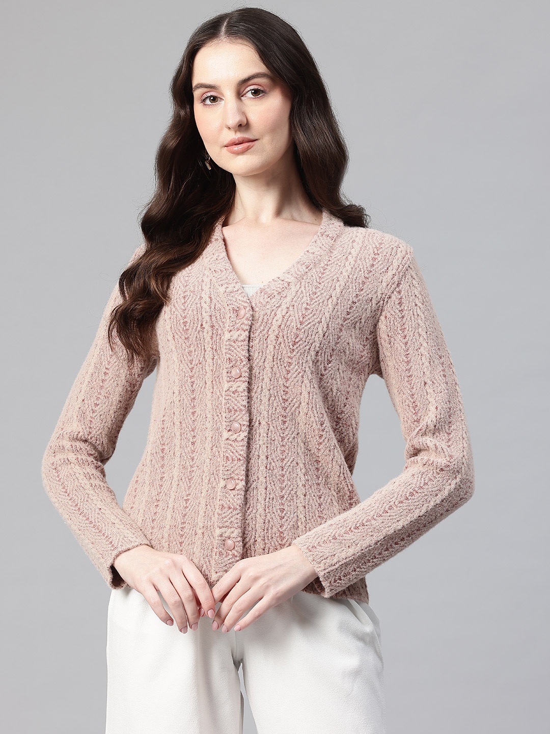 

Pierre Carlo Women Cardigan, Rust