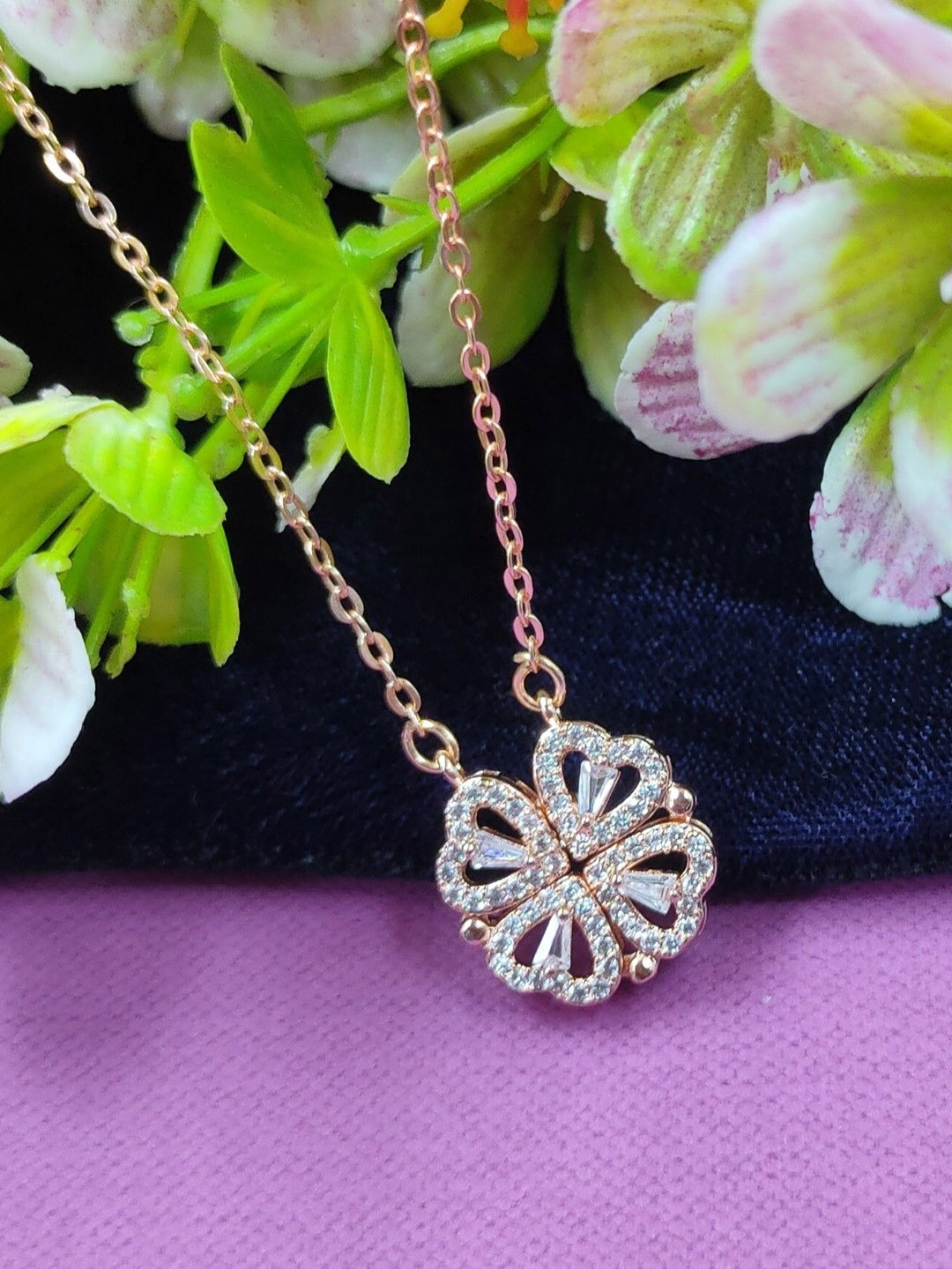 

Knigght Angel Jewels Gold-Plated Circular Pendants, Rose gold