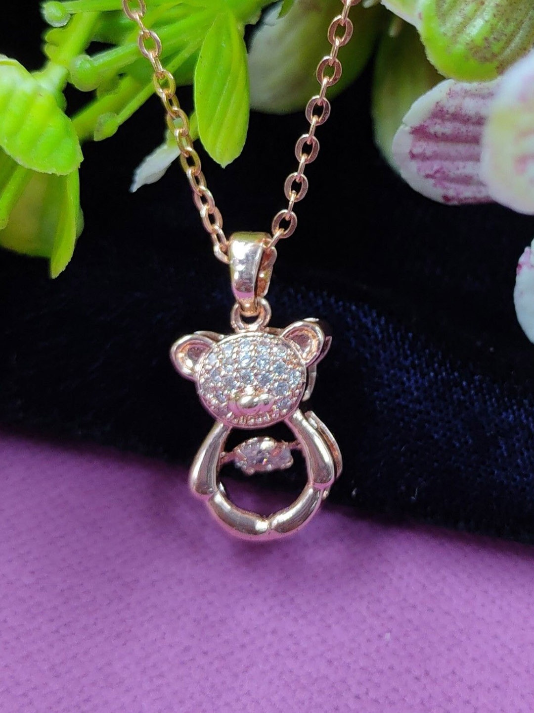 

Knigght Angel Jewels Gold-Plated Quirky Pendants, Rose gold