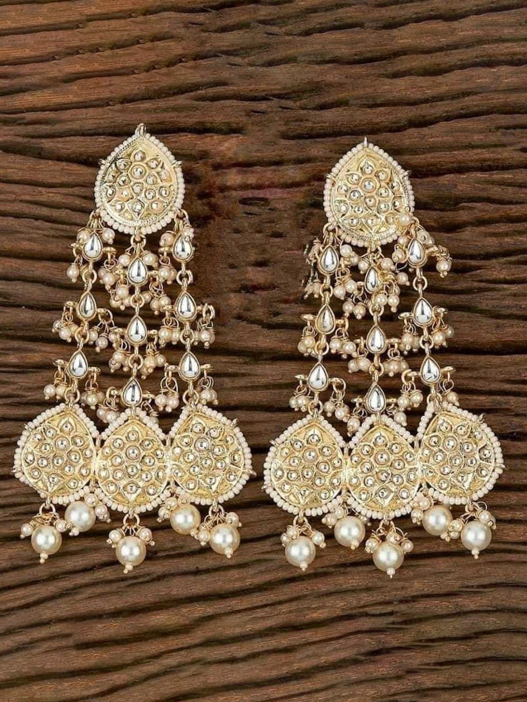 

Knigght Angel Jewels Contemporary Drop Earrings, Gold