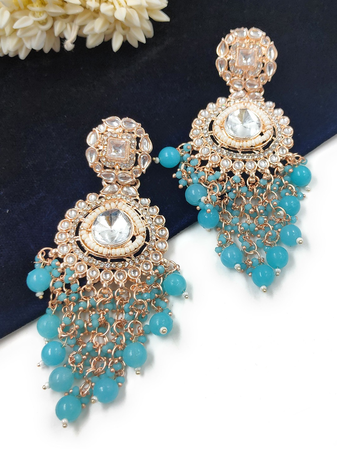 

Knigght Angel Jewels Contemporary Drop Earrings, Blue
