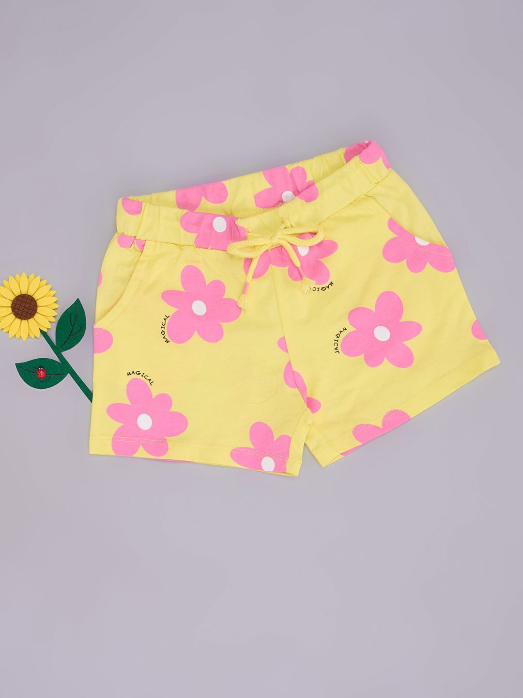 

Pantaloons Junior Girls Floral Printed Shorts, Yellow