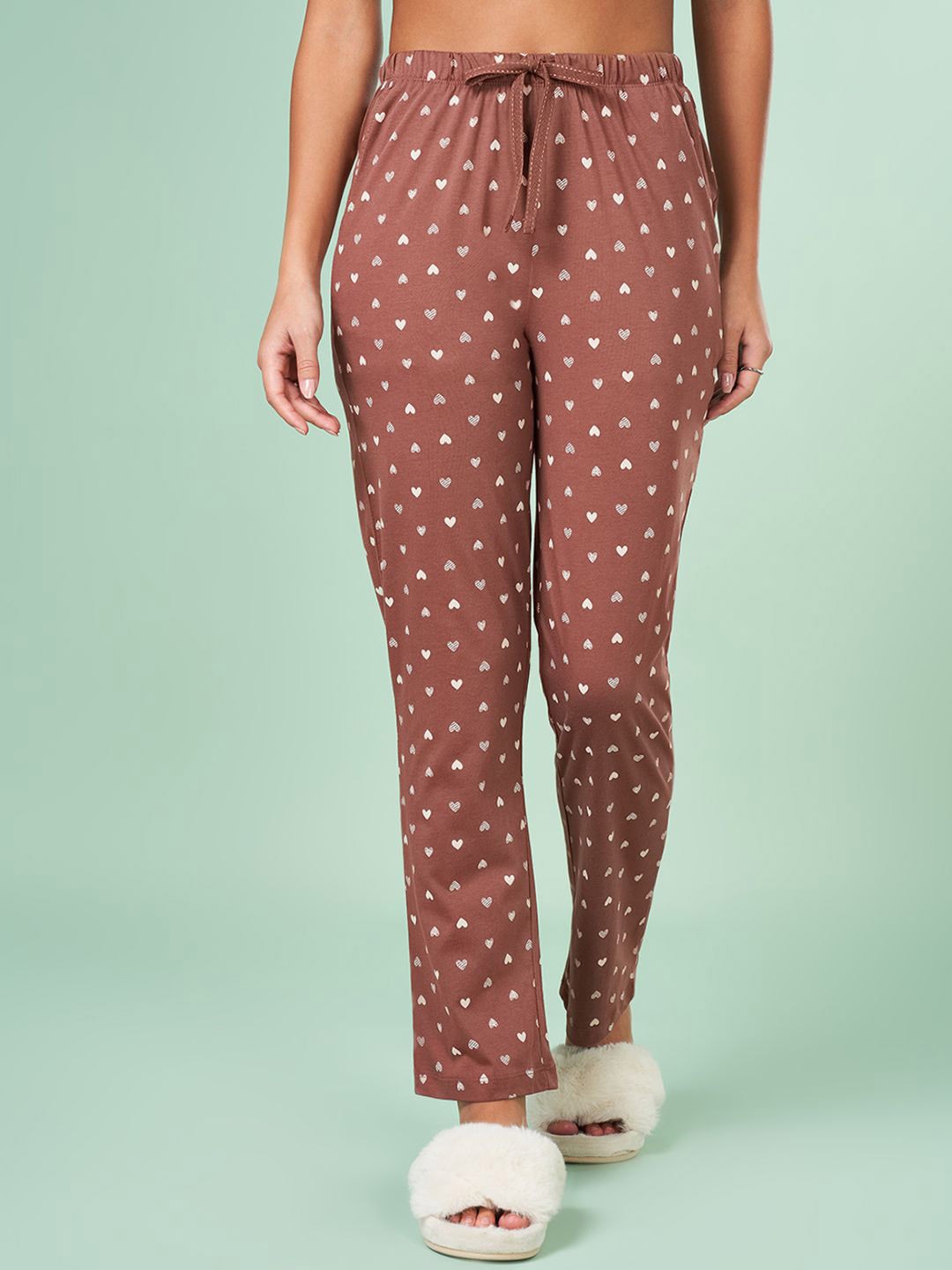 

Dreamz by Pantaloons Printed Straight-Leg Lounge Pants, Brown